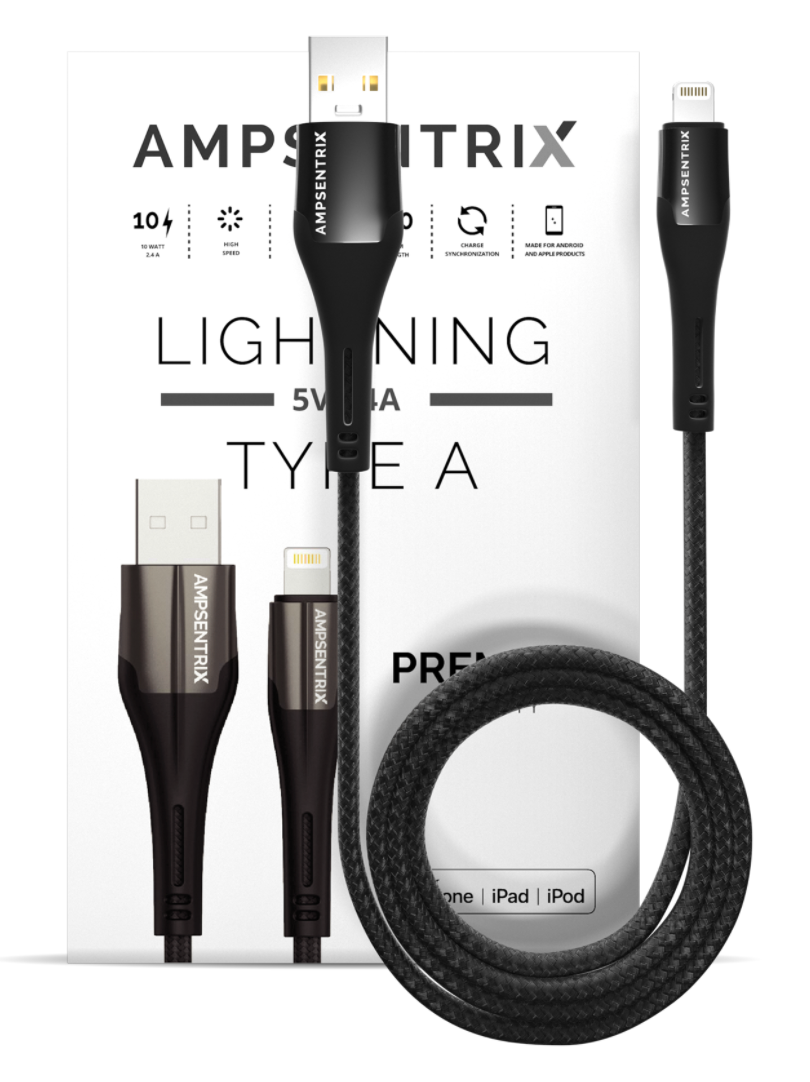 3' USB Type A to Lightning Cable (MFI Certified)